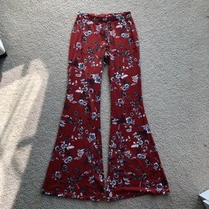 Floral Bell Bottom Pants